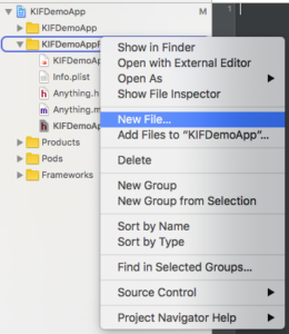 Installing KIF with CocoaPods for Swift Apps