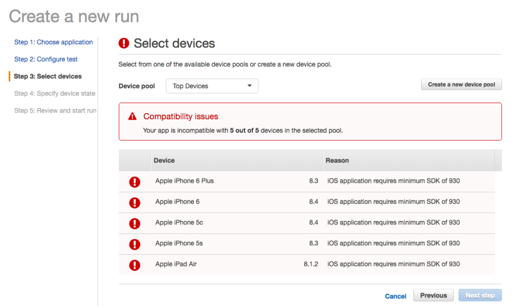 amazon device farm xctest